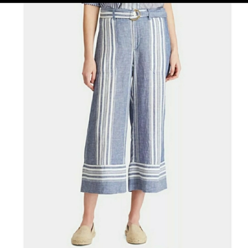 Ralph Lauren Linen Crop Wide Leg Pant sz 22W